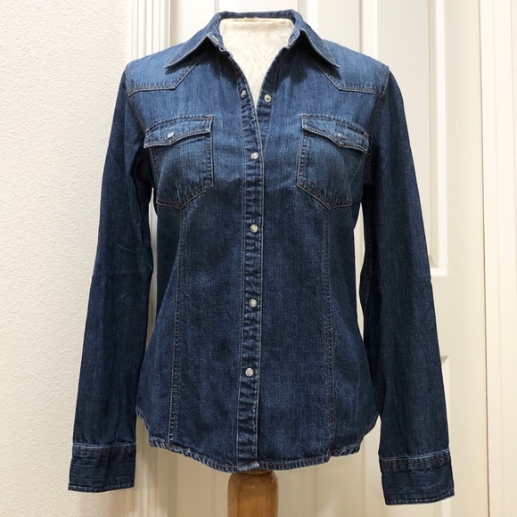 GAP Tops - Vtg Gap Women’s Denim Western Button Down Shirt- M
